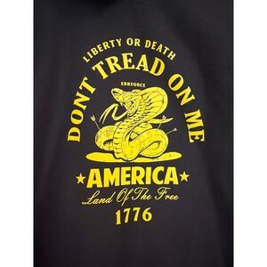 Enrforce Hoodie Mens L Black Gadsden Snake Flag Dont Tread On Me 1776 Patriotic